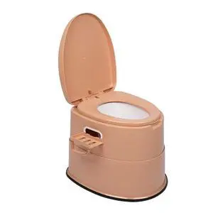 Portable Toilet | Indoor Outdoor Commode w/Detachable Inner Bucket & Removable Paper Holder, Lightweight & Compact for Camping, Boat, Van, Emergency Use (Brown) Portable Toilet | Indoor Outdoor Commode w/Detachable Inner Bucket & Removable Paper Holder, Lightweight & Compact for Camping, Boat, Van, Emergency Use (Brown)