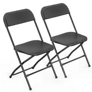 2 Pack Black Plastic Folding Chair, Indoor Outdoor Portable Stackable Commercial Seat with Steel Frame 350lb. Capacity for Events Office Wedding Party Picnic Kitchen Dining 2 Pack Black Plastic Folding Chair, Indoor Outdoor Portable Stackable Commercial Seat with Steel Frame 350lb. Capacity for Events Office Wedding Party Picnic Kitchen Dining