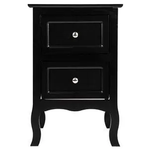 Bonnlo Black Nightstand with 2 Drawers, Night Stands for Bedrooms, Small Bed Side Table/White Night Stand with Drawers for Small Spaces, College Dorm, Kids Room, Living Room, French, 16W x 12D x 24H Bonnlo Black Nightstand with 2 Drawers, Night Stands for Bedrooms, Small Bed Side Table/White Night Stand with Drawers for Small Spaces, College Dorm, Kids Room, Living Room, French, 16W x 12D x 24H