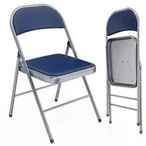 2 Pack Folding Chairs with Padded Seats, Metal Frame with Pu Leather Seat & Back, Capacity 350 lbs, Set of 2, Blue 2 Pack Folding Chairs with Padded Seats, Metal Frame with Pu Leather Seat & Back, Capacity 350 lbs, Set of 2, Blue