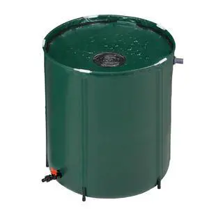 PVC Collapsible Rain Barrel, Green, 50 Gallon | Upgraded Foldable PVC Rain Water Collection Barrel, Water Barrel with Filter Mesh, Double-Seal Spigot & Overflow Connector PVC Collapsible Rain Barrel, Green, 50 Gallon | Upgraded Foldable PVC Rain Water Collection Barrel, Water Barrel with Filter Mesh, Double-Seal Spigot & Overflow Connector