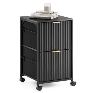 2 Drawer Mobile File Cabinet, Rolling Fluted Filing Cabinet Under Desk File Cabinet with Wheels, Fabric Drawers Printer Stand for Home Office, Fits Letter Size, Black 2 Drawer Mobile File Cabinet, Rolling Fluted Filing Cabinet Under Desk File Cabinet with Wheels, Fabric Drawers Printer Stand for Home Office, Fits Letter Size, Black