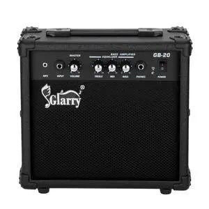GLARRY Electric Bass Combo Amp, Portable Amp with Headphone MP3 Input, 20W Practice Bass Guitar Amplifier Speaker Accessories with Bass, Volume, Treble, and Middle Controls GLARRY Electric Bass Combo Amp, Portable Amp with Headphone MP3 Input, 20W Practice Bass Guitar Amplifier Speaker Accessories with Bass, Volume, Treble, and Middle Controls