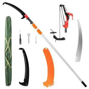 12ft Manual Pole Saws, Extendable Tree Trimmers Long Handle Pruner, 2Pcs Sharp Blade and Scissors, Long Tree Pruner with 2-section for Pruning Palms and Shrubs 12ft Manual Pole Saws, Extendable Tree Trimmers Long Handle Pruner, 2Pcs Sharp Blade and Scissors, Long Tree Pruner with 2-section for Pruning Palms and Shrubs