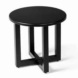 Round Outdoor Side Table, Small Metal Outdoor Table Patio End Tables for Balcony, Porch, Garden and Poolside (Black) Round Outdoor Side Table, Small Metal Outdoor Table Patio End Tables for Balcony, Porch, Garden and Poolside (Black)