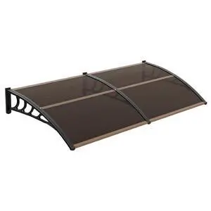 Window Awning Door Canopy Exterior, 40" x 80" Awnings for Doors Polycarbonate Cover Patio Door Awning Rain Snow Sunlight Protection Hollow Sheet (Brown Board & Black Bracket) Window Awning Door Canopy Exterior, 40" x 80" Awnings for Doors Polycarbonate Cover Patio Door Awning Rain Snow Sunlight Protection Hollow Sheet (Brown Board & Black Bracket)
