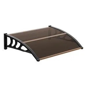 Window Awning Door Canopy Exterior, 30" x 40" Awnings for Doors Polycarbonate Cover Patio Door Awning Rain Snow Sunlight Protection Hollow Sheet (Brown Board & Black Bracket) Window Awning Door Canopy Exterior, 30" x 40" Awnings for Doors Polycarbonate Cover Patio Door Awning Rain Snow Sunlight Protection Hollow Sheet (Brown Board & Black Bracket)