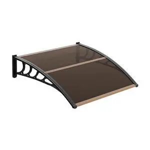 Window Awning Door Canopy, 40" x 40" Window Awning Overhead Modern Polycarbonate Cover Outdoor Front Porch Patio Canopy UV Rain Snow Sunlight Protection Hollow Sheet/Brown Window Awning Door Canopy, 40" x 40" Window Awning Overhead Modern Polycarbonate Cover Outdoor Front Porch Patio Canopy UV Rain Snow Sunlight Protection Hollow Sheet/Brown