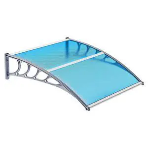 Window Awning Door Canopy Exterior, 40" x 40" Awnings for Doors Polycarbonate Cover Patio Door Awning Rain Snow Sunlight Protection Hollow Sheet (Blue Board & Grey Bracket) Window Awning Door Canopy Exterior, 40" x 40" Awnings for Doors Polycarbonate Cover Patio Door Awning Rain Snow Sunlight Protection Hollow Sheet (Blue Board & Grey Bracket)