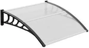 Window Awning Door Canopy Exterior, 40" x 40" Awnings for Doors Polycarbonate Cover Patio Door Awning Rain Snow Sunlight Protection Hollow Sheet (Clear Board & Black Bracket) Window Awning Door Canopy Exterior, 40" x 40" Awnings for Doors Polycarbonate Cover Patio Door Awning Rain Snow Sunlight Protection Hollow Sheet (Clear Board & Black Bracket)