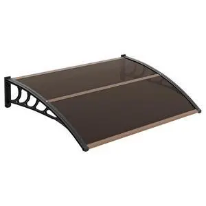 Window Awning Door Canopy Exterior, 40" x 60" Awnings for Doors Polycarbonate Cover Patio Door Awning Rain Snow Sunlight Protection Hollow Sheet (Brown Board & Black Bracket) Window Awning Door Canopy Exterior, 40" x 60" Awnings for Doors Polycarbonate Cover Patio Door Awning Rain Snow Sunlight Protection Hollow Sheet (Brown Board & Black Bracket)