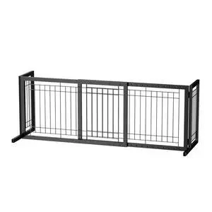 Bonnlo Free Standing Dog Gate, 39" - 68" Wide Pet Gate for Fireplace Stairs Doorways, Metal Adjustable Pet Fence Indoor, Christmas Tree Gate (Metal-Black) Bonnlo Free Standing Dog Gate, 39" - 68" Wide Pet Gate for Fireplace Stairs Doorways, Metal Adjustable Pet Fence Indoor, Christmas Tree Gate (Metal-Black)