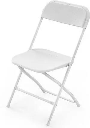 White Plastic Folding Chairs, Set of 1, Heavy-Duty Commercial Seats with Steel Frame, 350 lb Capacity, for Indoor & Outdoor Events, Office, Wedding, Party & Dining (1, White, S) White Plastic Folding Chairs, Set of 1, Heavy-Duty Commercial Seats with Steel Frame, 350 lb Capacity, for Indoor & Outdoor Events, Office, Wedding, Party & Dining (1, White, S)