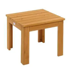 Outdoor Wooden Side Table, Square Patio Side Table, Small Outdoor Table for Patio, Backyard, Garden, Poolside, Balcony, Adirondack Conversation End Table (Teak) Outdoor Wooden Side Table, Square Patio Side Table, Small Outdoor Table for Patio, Backyard, Garden, Poolside, Balcony, Adirondack Conversation End Table (Teak)