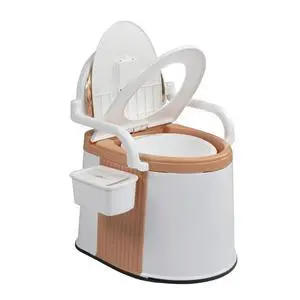 Portable Toilet | Back & Handrail Design Commode with 5 Gallon Bucket Inner, Camping RV Toilet for Adult, Kids, Home, Boat, Van, Travel, Orange Portable Toilet | Back & Handrail Design Commode with 5 Gallon Bucket Inner, Camping RV Toilet for Adult, Kids, Home, Boat, Van, Travel, Orange