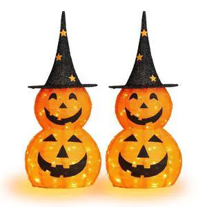 3FT Cute Collapsible Lighted Halloween Decorations Outdoor, Pop Up Halloween Pumpkin Decorations,2 Packs Light Up Pumpkin with Pre-lit 150 LEDs, for Porch Yard Lawn Patio(2PCS) 3FT Cute Collapsible Lighted Halloween Decorations Outdoor, Pop Up Halloween Pumpkin Decorations,2 Packs Light Up Pumpkin with Pre-lit 150 LEDs, for Porch Yard Lawn Patio(2PCS)