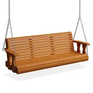 2026 Upgraded 5 FT Wooden Porch Swing, 880 LBS Heavy Duty, Brown | 2026 Upgraded Design; Heavy-Duty Wooden Swing; Supports 880 Lbs; Hanging Chains Included; Ideal For Garden, Patio & Yard 2026 Upgraded 5 FT Wooden Porch Swing, 880 LBS Heavy Duty, Brown | 2026 Upgraded Design; Heavy-Duty Wooden Swing; Supports 880 Lbs; Hanging Chains Included; Ideal For Garden, Patio & Yard