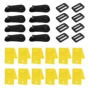 Solar Cover Reel Set Pool Reel Embedded Straps with Clips | Pool Cover Reel Attachment Kit,Including 8 Adhesive Nylon Straps, 12 Cord Plates,8 Buckles for In-ground Swimming Pool Solar Cover Reel Set Pool Reel Embedded Straps with Clips | Pool Cover Reel Attachment Kit,Including 8 Adhesive Nylon Straps, 12 Cord Plates,8 Buckles for In-ground Swimming Pool