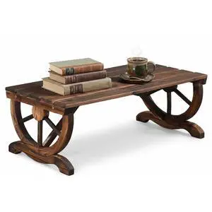 Rustic Wooden Wheel Bench Outdoor Bench, Patio Bench Wagon Slatted Seat, Garden Benches for Outdoors 350lbs High Capacity, Weather Resistance (Rustic, 38in) Rustic Wooden Wheel Bench Outdoor Bench, Patio Bench Wagon Slatted Seat, Garden Benches for Outdoors 350lbs High Capacity, Weather Resistance (Rustic, 38in)
