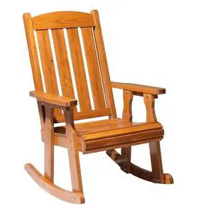 Outdoor Rocking Chair, Heavy Duty 600 LBS Wooden Rocker, Teak(1PC) | High & Comfortable Backrest, Weatherproof Patio Rocker with Ergonomic Design, for Patio, Garden, Porch Outdoor Rocking Chair, Heavy Duty 600 LBS Wooden Rocker, Teak(1PC) | High & Comfortable Backrest, Weatherproof Patio Rocker with Ergonomic Design, for Patio, Garden, Porch