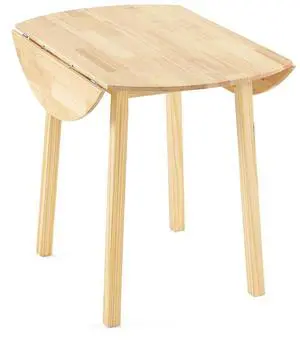 VINGLI 35" Solid Wood Folding Dining Table, Drop Leaf Kichen Dining Room Desk for Small Spaces, Small Kitchen, Expandable Folding Round Table for Home, Apartment,Office, Light Oak VINGLI 35" Solid Wood Folding Dining Table, Drop Leaf Kichen Dining Room Desk for Small Spaces, Small Kitchen, Expandable Folding Round Table for Home, Apartment,Office, Light Oak