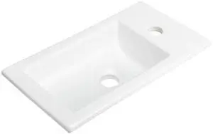 VINGLI 18x9.8 Inch Bathroom Vanity Top Sink,1 Pre-Drilled Standard Single Faucet Hole, Small Modern Rectangular Ceramic Single Sink Basin Vanity Top for Bathroom, 18"Wx9.8"Dx3.9"H, White VINGLI 18x9.8 Inch Bathroom Vanity Top Sink,1 Pre-Drilled Standard Single Faucet Hole, Small Modern Rectangular Ceramic Single Sink Basin Vanity Top for Bathroom, 18"Wx9.8"Dx3.9"H, White