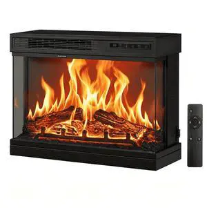 VINGLI 24 inch Electric Fireplace Insert, Modern 3-Sided Recessed/Wall Mount Fireplace with 12 Realistic Adjustable Flame Colors, 5 Brightness Levels, 8H Timer, Overheat Protection & Remote Control VINGLI 24 inch Electric Fireplace Insert, Modern 3-Sided Recessed/Wall Mount Fireplace with 12 Realistic Adjustable Flame Colors, 5 Brightness Levels, 8H Timer, Overheat Protection & Remote Control