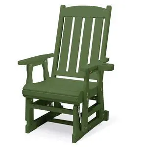 VINGLI Outdoor Glider Chair Wood Patio Glider with Cup Holder, Porch Glider with Smooth Rocking Mechanism, Heavy Duty 600 LBS, Dark Green VINGLI Outdoor Glider Chair Wood Patio Glider with Cup Holder, Porch Glider with Smooth Rocking Mechanism, Heavy Duty 600 LBS, Dark Green