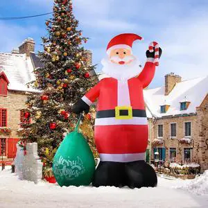 VINGLI 14FT Christmas Decorations Outdoor Giant Inflatable Lighted Decor, Blow Up Yard Decoration with Electric Blower for Holiday Indoor Outdoor Garden Decor Large Santa VINGLI 14FT Christmas Decorations Outdoor Giant Inflatable Lighted Decor, Blow Up Yard Decoration with Electric Blower for Holiday Indoor Outdoor Garden Decor Large Santa