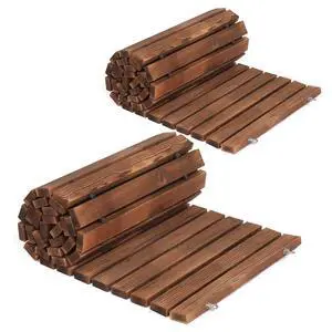 VINGLI Oversized 22IN W 8FT L Wooden Garden Pathway for Outdoors, Roll Out Garden Pathway Walkway Flooring W/Steel Wire, Anti-Slip Texture, Ground Stakes, Outside Walkway for Patio, Wedding, 2PCS VINGLI Oversized 22IN W 8FT L Wooden Garden Pathway for Outdoors, Roll Out Garden Pathway Walkway Flooring W/Steel Wire, Anti-Slip Texture, Ground Stakes, Outside Walkway for Patio, Wedding, 2PCS