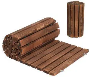 VINGLI Oversized 22IN W 8FT L Wooden Garden Pathway for Outdoors, Roll Out Garden Pathway Walkway Flooring W/Steel Wire, Anti-Slip Texture, Ground Stakes, Outside Walkway for Patio, Wedding, Poolside VINGLI Oversized 22IN W 8FT L Wooden Garden Pathway for Outdoors, Roll Out Garden Pathway Walkway Flooring W/Steel Wire, Anti-Slip Texture, Ground Stakes, Outside Walkway for Patio, Wedding, Poolside