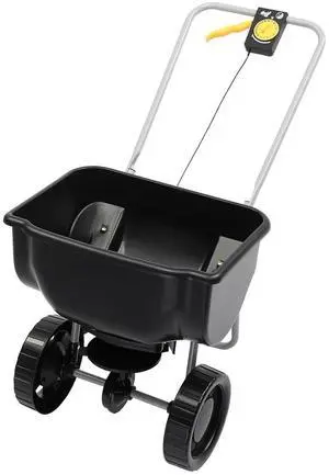 VINGLI 70lbs Fertilizer Spreader with 15 Adjustable Drop Rate, Pre-Assembled Walk-Behind Seed Spreader, with 9" Tire for Multi-Terrain, Broadcast Spreader for Lawn Care & Seed Spreading VINGLI 70lbs Fertilizer Spreader with 15 Adjustable Drop Rate, Pre-Assembled Walk-Behind Seed Spreader, with 9" Tire for Multi-Terrain, Broadcast Spreader for Lawn Care & Seed Spreading