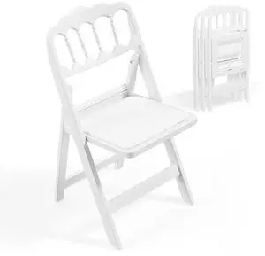 VINGLI White Resin Plastic Folding Chair with Padding Seat, Foldable Plastic Chair Weight Capacity to 350 lbs Perfect for Event Party Indoor Outdoor, Wavy Backrest, 4 Pack VINGLI White Resin Plastic Folding Chair with Padding Seat, Foldable Plastic Chair Weight Capacity to 350 lbs Perfect for Event Party Indoor Outdoor, Wavy Backrest, 4 Pack