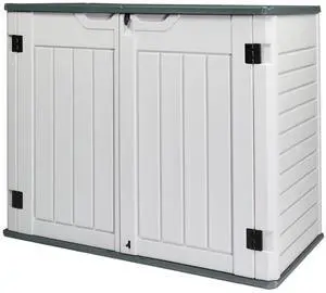 VINGLI Upgraded 260 Gallon Outdoor Storage Box | Lockable HDPE Storage Container, Wooden Grain Surface Deck Box Patio Furniture for Garden, Pool, Balcony, Yard VINGLI Upgraded 260 Gallon Outdoor Storage Box | Lockable HDPE Storage Container, Wooden Grain Surface Deck Box Patio Furniture for Garden, Pool, Balcony, Yard