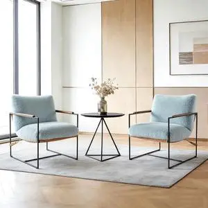 VINGLI 28" Wide Plush Upholstery Sling Modern Accent Chairs Set of 2,Reading Armchair with Removable Seat Cushion & Tan Microfiber Seat Base, Lazy Chair for Bedroom & Lounge,Pale Turquoise VINGLI 28" Wide Plush Upholstery Sling Modern Accent Chairs Set of 2,Reading Armchair with Removable Seat Cushion & Tan Microfiber Seat Base, Lazy Chair for Bedroom & Lounge,Pale Turquoise