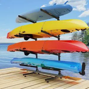 Bonnlo Kayak Storage Rack, Adjustable Heavy Duty Kayak Rack for Kayaks Paddle Boards, Kayak Paddle Holder for Garage, Spacesaver, Gentle on Padding, Boat Organizer Bonnlo Kayak Storage Rack, Adjustable Heavy Duty Kayak Rack for Kayaks Paddle Boards, Kayak Paddle Holder for Garage, Spacesaver, Gentle on Padding, Boat Organizer