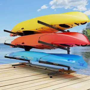 Bonnlo Kayak Storage Rack, Adjustable Heavy Duty Kayak Rack for Kayaks Paddle Boards, Kayak Paddle Holder for Garage, Spacesaver, Gentle on Padding, Boat Organizer Bonnlo Kayak Storage Rack, Adjustable Heavy Duty Kayak Rack for Kayaks Paddle Boards, Kayak Paddle Holder for Garage, Spacesaver, Gentle on Padding, Boat Organizer