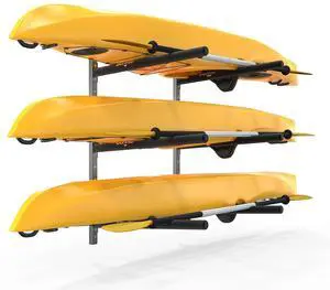 Bonnlo Kayak Storage Rack, Adjustable Heavy Duty Kayak Rack for Kayaks Paddle Boards, Kayak Paddle Holder for Garage, Spacesaver, Gentle on Padding, Boat Organizer Bonnlo Kayak Storage Rack, Adjustable Heavy Duty Kayak Rack for Kayaks Paddle Boards, Kayak Paddle Holder for Garage, Spacesaver, Gentle on Padding, Boat Organizer
