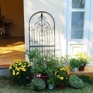 Garden Trellis for Climbing Plants 59" H x 21.6" W Metal Unique Design Decorative Garden Structure Weather-Resistant Trellises Outdoor Decor Flowers Roses Vine Ivy Clematis Garden Trellis for Climbing Plants 59" H x 21.6" W Metal Unique Design Decorative Garden Structure Weather-Resistant Trellises Outdoor Decor Flowers Roses Vine Ivy Clematis