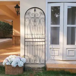 Metal Trellis 82.7" H x 26.7" W Tall Powder-Coated Black Garden Trellis Wrought Iron Heavy Scroll Metal Decoration Lawn Patio for Rose Clematis Ivy Weather Resistant Garden Addition 1 Pack Metal Trellis 82.7" H x 26.7" W Tall Powder-Coated Black Garden Trellis Wrought Iron Heavy Scroll Metal Decoration Lawn Patio for Rose Clematis Ivy Weather Resistant Garden Addition 1 Pack