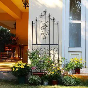 Garden Trellis for Climbing Plants 70.8" H x 25.6" W Metal Premium Quality Material Rust-Resistant Climbing Frame Stylish Garden Addition Outdoor Roses Vine Ivy Clematis Trellises Black Garden Trellis for Climbing Plants 70.8" H x 25.6" W Metal Premium Quality Material Rust-Resistant Climbing Frame Stylish Garden Addition Outdoor Roses Vine Ivy Clematis Trellises Black