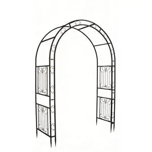 Decorative Metal Garden Arch with Scrollwork 94.5" H x 64.9" W Rustproof Iron Arbor for Climbing Plants, Perfect for Weddings, Patio, Lawn, and Garden Decor Decorative Metal Garden Arch with Scrollwork 94.5" H x 64.9" W Rustproof Iron Arbor for Climbing Plants, Perfect for Weddings, Patio, Lawn, and Garden Decor