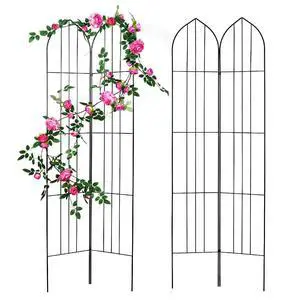 2 Pack Garden Trellis for Vines and Climbing Plants Outdoor, Iron Wire Lattices Grid Panels for Potted Climbing Pergola Cucumber Tomato Rose Vegetable Flower Plant Trellises 2 Pack Garden Trellis for Vines and Climbing Plants Outdoor, Iron Wire Lattices Grid Panels for Potted Climbing Pergola Cucumber Tomato Rose Vegetable Flower Plant Trellises