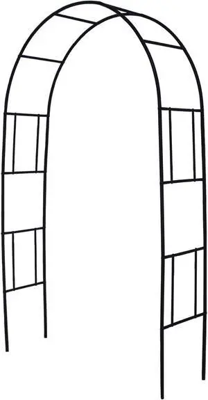 Garden Arch Trellis, 83.9" H x 49" W Heavy Duty Metal Garden Arbor, Rustproof Black Powder-Coated Plant Support Arch for Climbing Plants, Wedding, Yard, Lawn & Outdoor Decor, 15.7" Depth Garden Arch Trellis, 83.9" H x 49" W Heavy Duty Metal Garden Arbor, Rustproof Black Powder-Coated Plant Support Arch for Climbing Plants, Wedding, Yard, Lawn & Outdoor Decor, 15.7" Depth