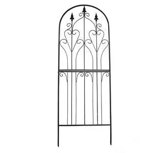 Metal Trellis 86.6" H x 29.5" W Tall Powder-Coated Black Garden Trellis Wrought Iron Heavy Scroll Metal Decoration Lawn Patio for Rose Clematis Ivy Weather Resistant Garden Addition Metal Trellis 86.6" H x 29.5" W Tall Powder-Coated Black Garden Trellis Wrought Iron Heavy Scroll Metal Decoration Lawn Patio for Rose Clematis Ivy Weather Resistant Garden Addition