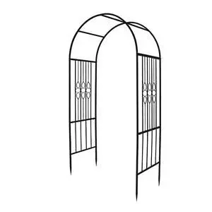 90.5" H x 45.6" W Sturdy Metal Garden Arch with Decorative Scrollwork Heavy-Duty Arbor for Climbing Plants, Roses, Vines, Weddings, and Outdoor Patio, Lawn, Backyard Decor (Black) 90.5" H x 45.6" W Sturdy Metal Garden Arch with Decorative Scrollwork Heavy-Duty Arbor for Climbing Plants, Roses, Vines, Weddings, and Outdoor Patio, Lawn, Backyard Decor (Black)
