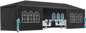 Premium Wedding Party Canopy Tent with Removable Sidewalls for Outdoor Events & Celebrations, Heavy Duty Gazebo with Roll-Up Walls for Backyard Gatherings & Trade Shows (10x30'-8 / Black) Premium Wedding Party Canopy Tent with Removable Sidewalls for Outdoor Events & Celebrations, Heavy Duty Gazebo with Roll-Up Walls for Backyard Gatherings & Trade Shows (10x30'-8 / Black)