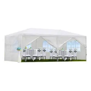 Premium Wedding Party Canopy Tent with Removable Sidewalls for Outdoor Events & Celebrations, Heavy Duty Gazebo with Roll-Up Walls for Backyard Gatherings & Trade Shows (10x20'-6 / White) Premium Wedding Party Canopy Tent with Removable Sidewalls for Outdoor Events & Celebrations, Heavy Duty Gazebo with Roll-Up Walls for Backyard Gatherings & Trade Shows (10x20'-6 / White)