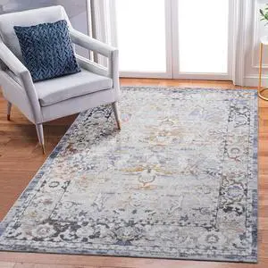 Ultra-Soft 0.28 Inches Medium Pile Height Area Rug, Safety Anti-Skid Rug for Living Room, Bedroom, Dining Room, Farmhouse, Home Office (6X9 Ivory+Grey) Ultra-Soft 0.28 Inches Medium Pile Height Area Rug, Safety Anti-Skid Rug for Living Room, Bedroom, Dining Room, Farmhouse, Home Office (6X9 Ivory+Grey)