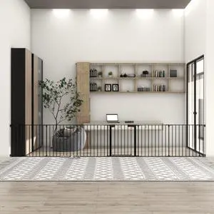 Adjustable Safety Gate with Versatile Panel Design for Securing Doorways, Stairs, Fireplaces & Prohibited Areas in Household Spaces (150") Adjustable Safety Gate with Versatile Panel Design for Securing Doorways, Stairs, Fireplaces & Prohibited Areas in Household Spaces (150")